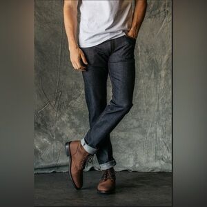 Hiroshi Kato The Pen Slim 10.5oz Selvedge Denim Jeans in Indigo Raw Blue Size 33